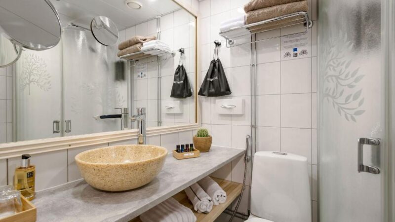 Ванная комната в отеле Hotel Haaga Central Park 4*