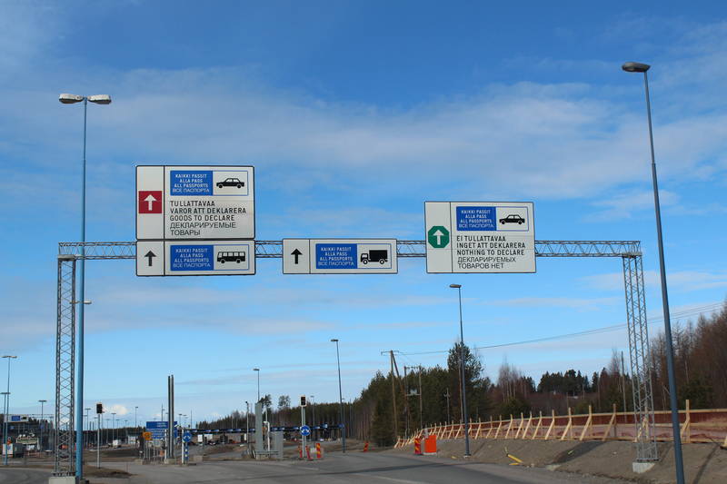 Граница в финском городе Иматра