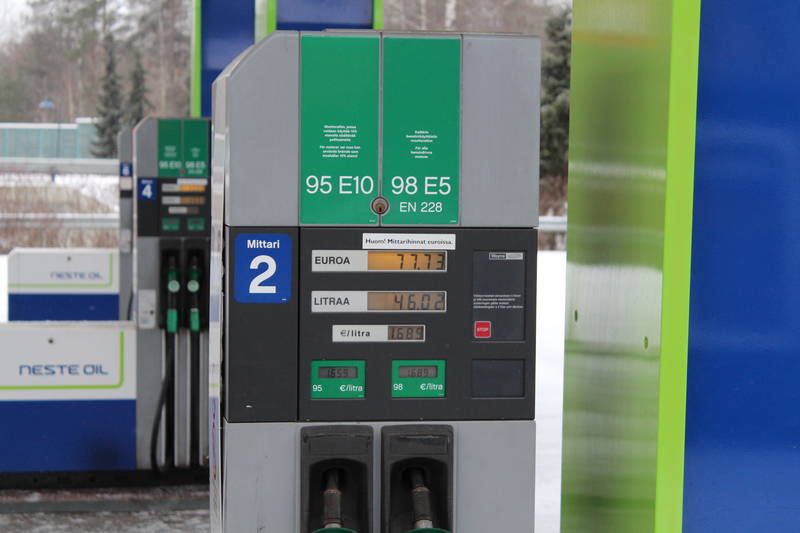 Цена бензина в Финляндии