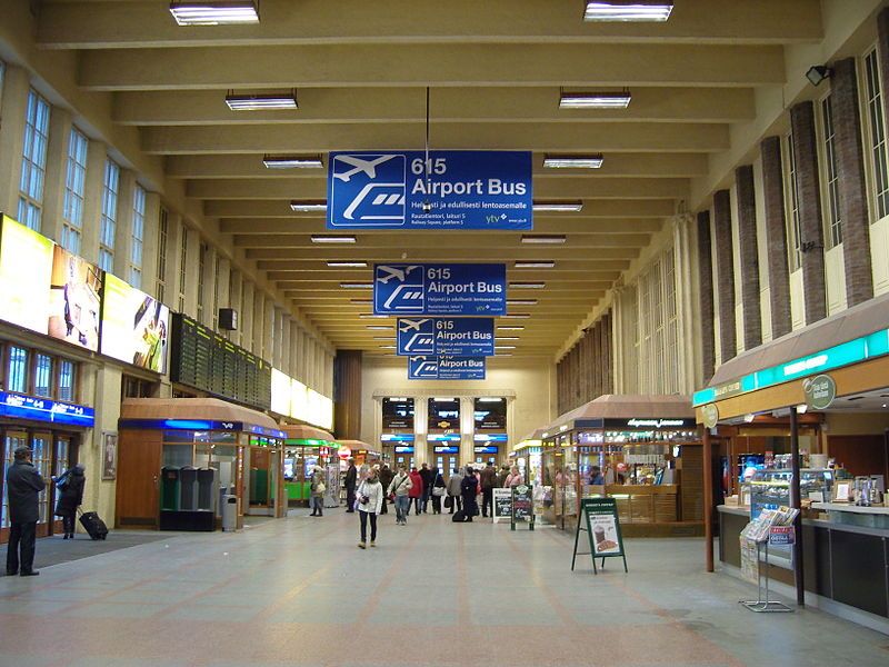 Центральный железнодорожный вокзал в Хельсинки 