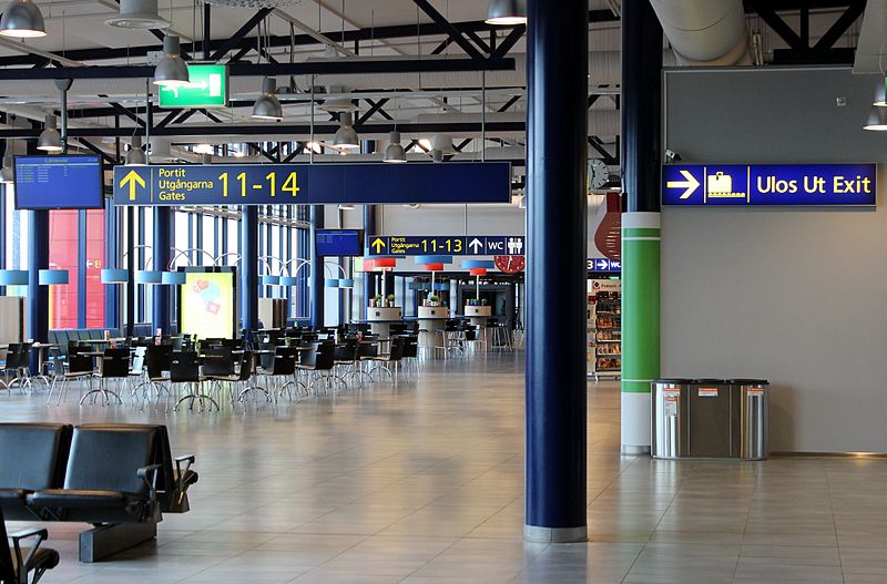 Зал ожидания в аэропорту финского города Оулу