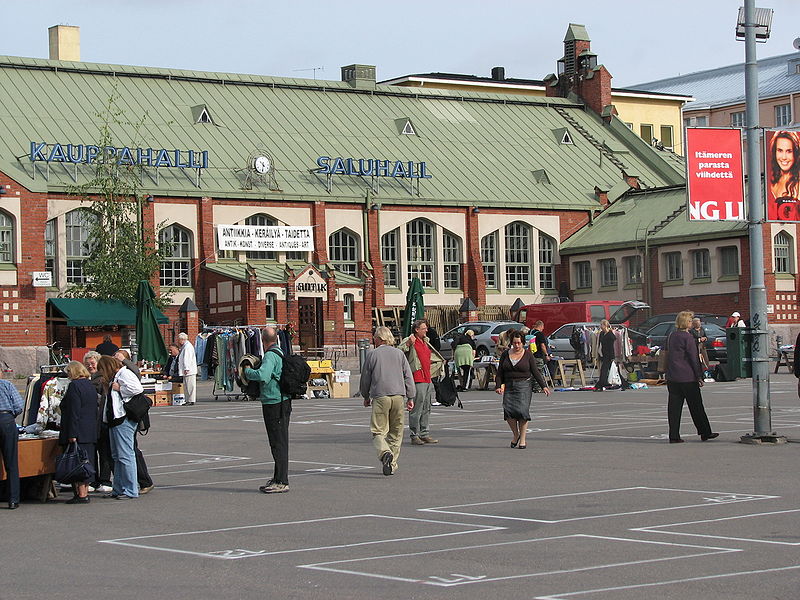 Рынок Хиеталахти в городе Хельсинки