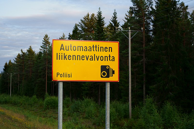 Установленные камеры на дорогах Финляндии