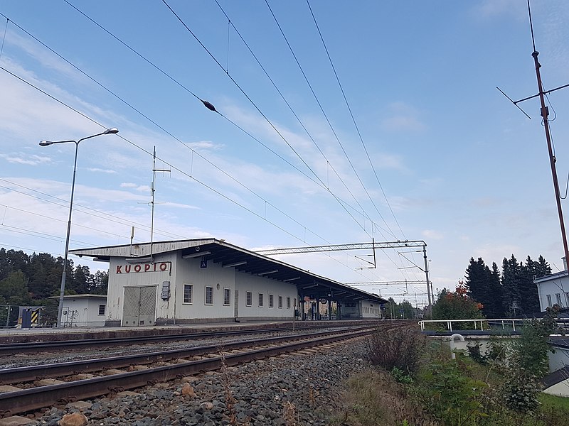 Железнодорожный вокзал в финском городе Куопио
