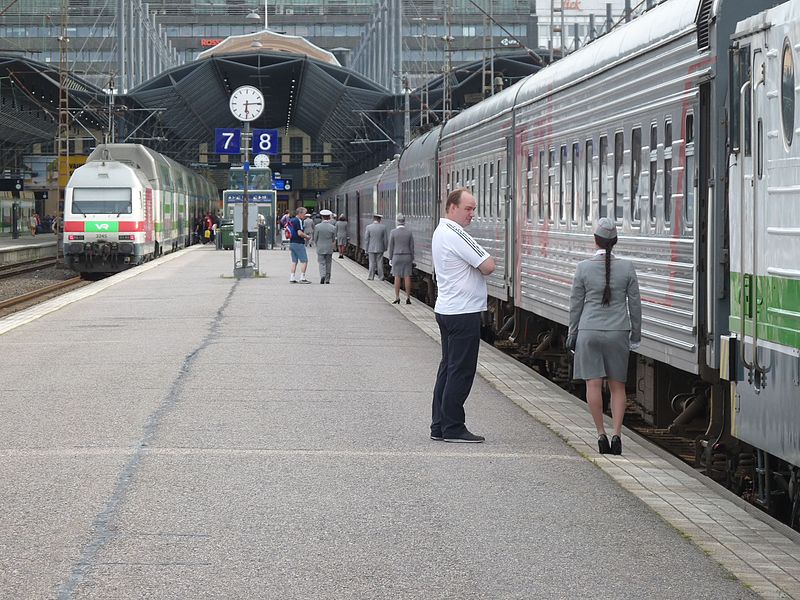 Отправление поезда из Москвы в Хельсинки