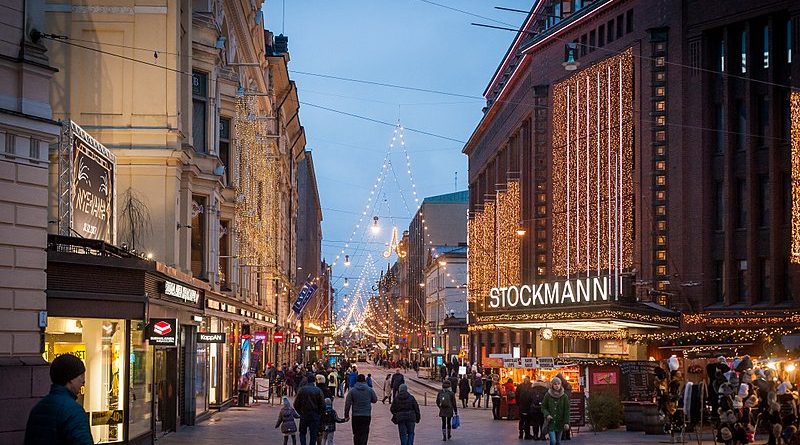 Рождественская улица Aleksanterinkatu в Хельсинки будет открыта 24 ноября