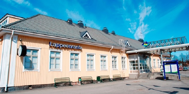 Железнодорожный вокзал в финском городе Лаппеенранта