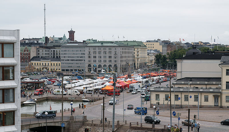 Рыночная площадь в городе Хельсинки