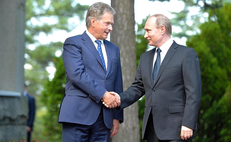 Президент России Владимир Путин и президент Финляндии Sauli Niinistö