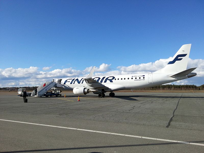 Вылет авиакомпанией Finnair с аэропорта финского города Йоэнсуу