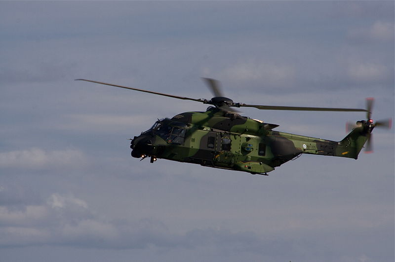 Военный вертолет в Финляндии