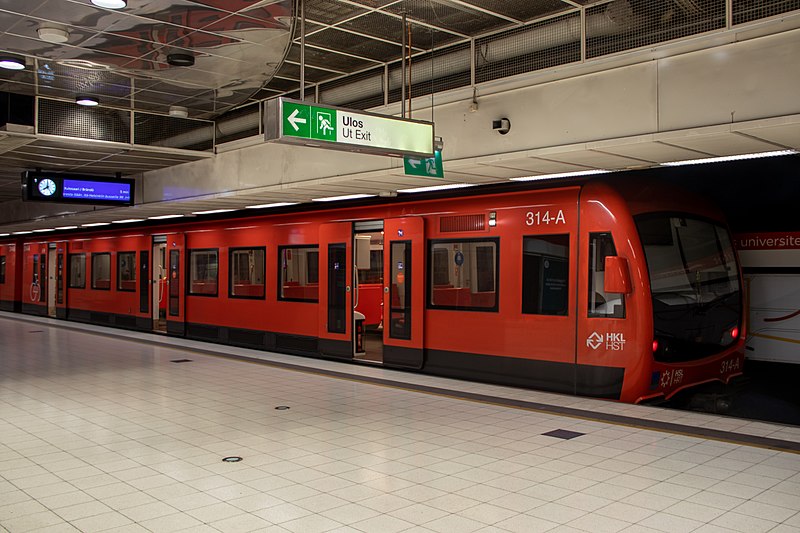 Вагон метро в финском городе Хельсинки