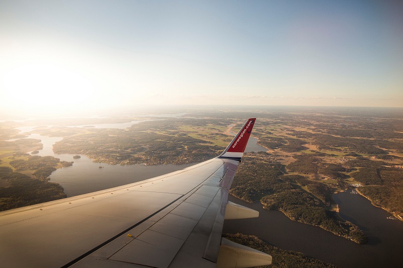 Вид из самолета авиакомпании Norwegian