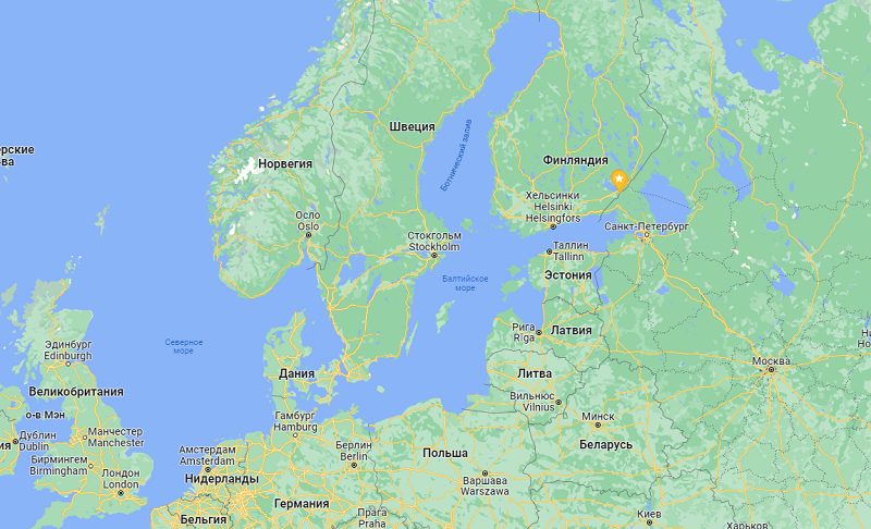 Балтийское море на карте