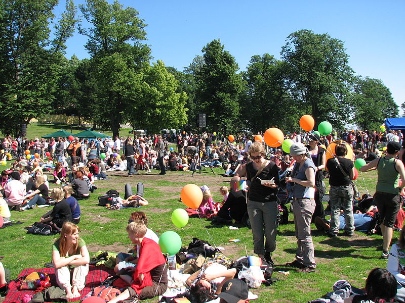 Пикник в парке Кайвопуйсто в Хельсинки