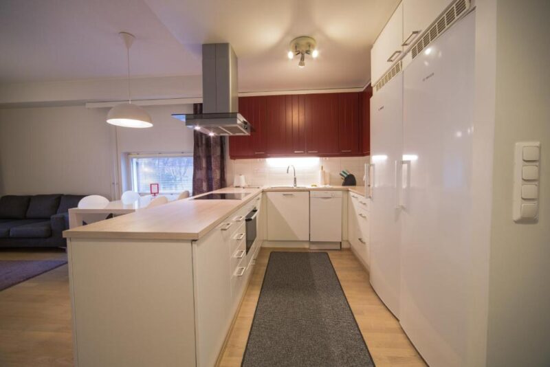 Кухня в апартаментах Kotimaailma Apartments Turku 4*
