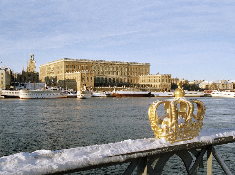 Вид на Королевский дворец в Стокгольме