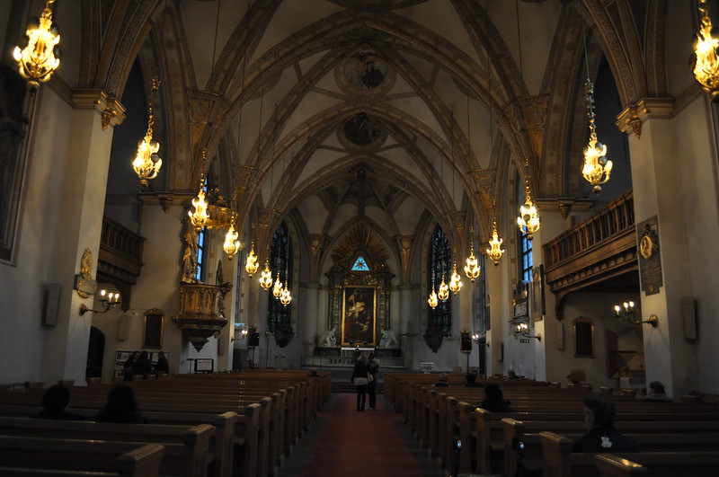 Посещение церкви Святой Клары в Стокгольме