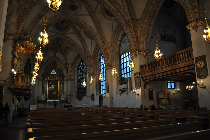 Посещение церкви Святой Клары в шведском городе Стокгольм