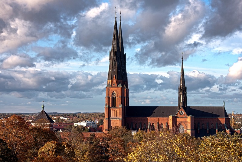 Кафедральный собор Уппсалы в Швеции