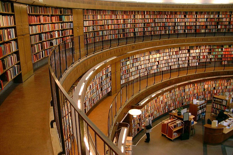 Посещение национальной библиотеки Швеции в Стокгольме